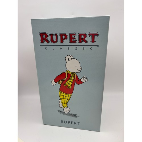 554 - BOXED STEIFF RUPERT CLASSIC BEAR WITH BROWN SHOES AND CERTIFICATE NO 00539 653599