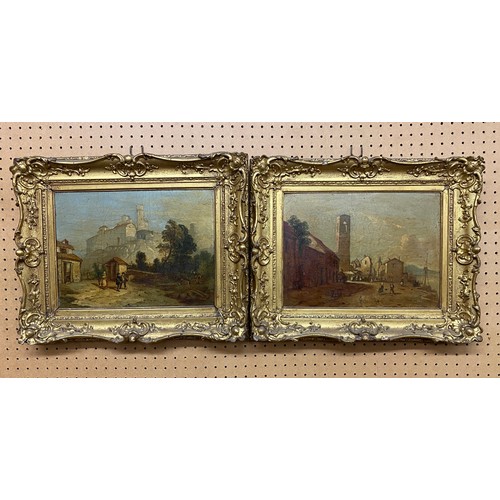 222 - PAIR OF 19TH CENTURY ITALIAN SCHOOL OILS ON BOARD MURANO NEAR TRIESTE AND ONE OTHER