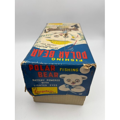 531 - BOXED JAPANESE FISHING POLAR BEAR WITH BATTERY POWERED LIGHT UP EYES