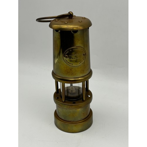 416 - MINIATURE BRASS COLLIERY LAMP