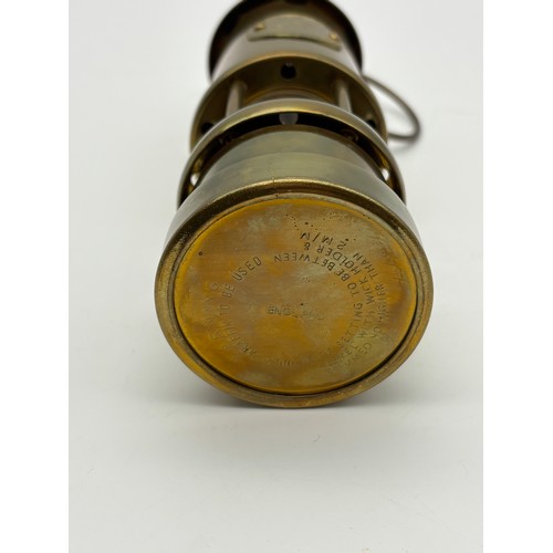 416 - MINIATURE BRASS COLLIERY LAMP