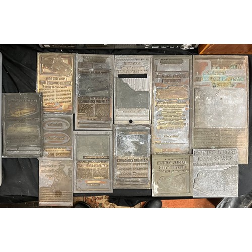 565 - COLLECTION OF APPROXIMATELY 40 COPPER PLATE PRINTING BLOCKS RELATING TO DAIMLER MOTOR CARS