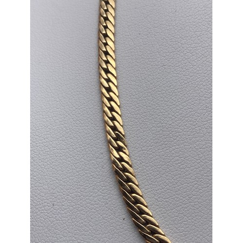 452 - 9CT GOLD HERRINGBONE NECK CHAIN WITH LOBSTER FASTENER 9.3G APPROX