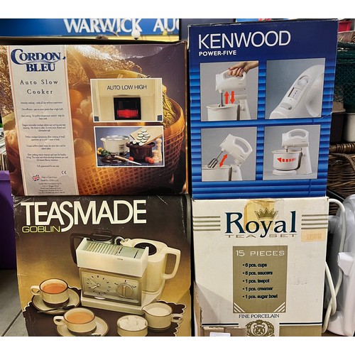 355 - KENWOOD MIXER, AUTO SLOW COOKER, SAUCEPANS, TEASMAID AND TEASET