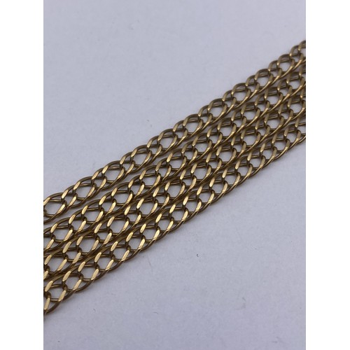 451 - 9CT GOLD FLAT DOUBLE LINK CHAIN WITH LOBSTER FASTENER 8.2G APPROX