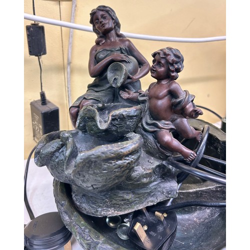 384 - RESIN MOULDED FIGURAL WATER FEATURE LAMP