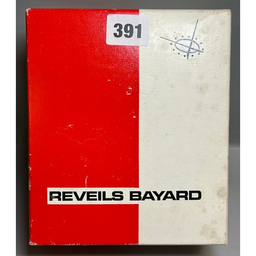 391 - BOXED REVEILES BAYARD BRASS CARRIAGE CLOCK