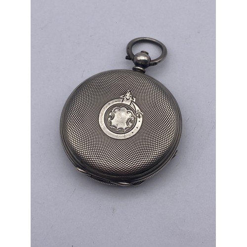 474 - TWO FINE SILVER CASED POCKET WATCHES AND ONE KEY