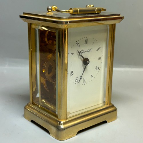 389 - BOXED CHURCHILL CARRIAGE CLOCK