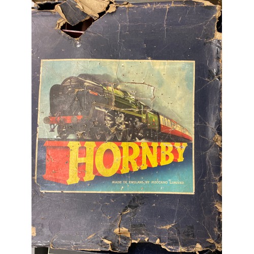 590 - BOXED HORNBY KEY WIND TRAIN SET BOX A/F