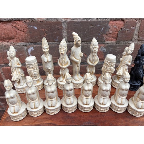 511 - RESIN CARVED CHESS FIGURES