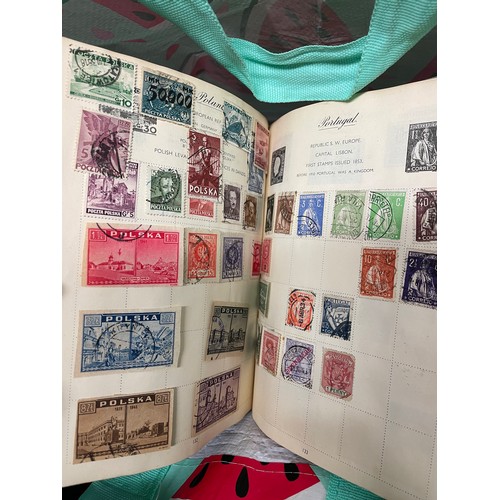 517 - THREE LARGE ALBUMS OF GB AND CHANNEL ISLANDS POSTAGE STAMPS, WORLD ALBUM AND OTHERS