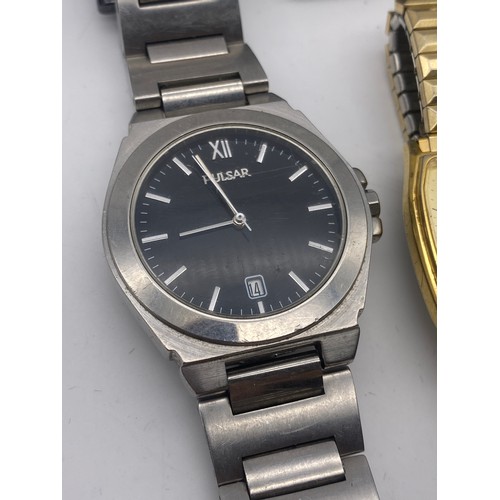 473 - TUB OF GENTS STAINLESS STEEL PULSAR, CITIZEN, ACCURIST, AND OTHER STAINLESS STEEL WATCHES