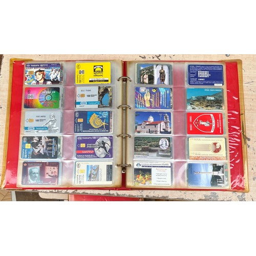 518 - BOX AND SIX ALBUMS OF TELECOM CALL CARDS GB AND WORLD