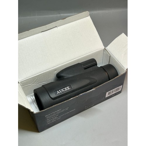 425 - STAR SCOPE, OPTUS 12X32 LIGHTWEIGHT BINOCULARS, POCKET BINOCULARS, A SPOTTING SCOPE