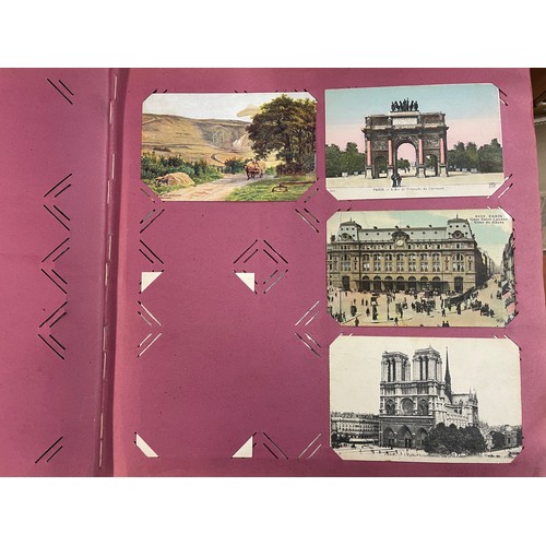 587 - EARLY 20TH CENTURY FRENCH PICTURE POSTCARD ALBUM TOPOGRAPHICAL PARIS AND ROUEN