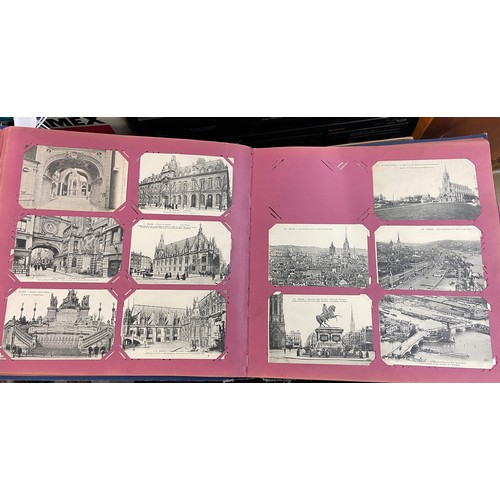 587 - EARLY 20TH CENTURY FRENCH PICTURE POSTCARD ALBUM TOPOGRAPHICAL PARIS AND ROUEN