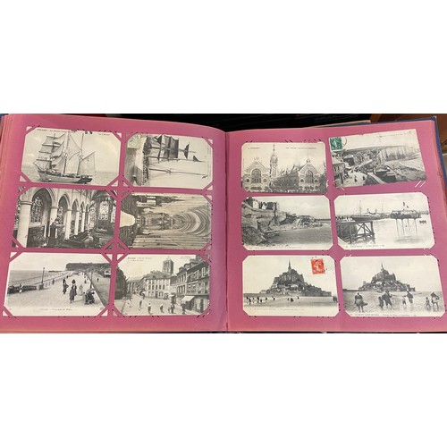 587 - EARLY 20TH CENTURY FRENCH PICTURE POSTCARD ALBUM TOPOGRAPHICAL PARIS AND ROUEN