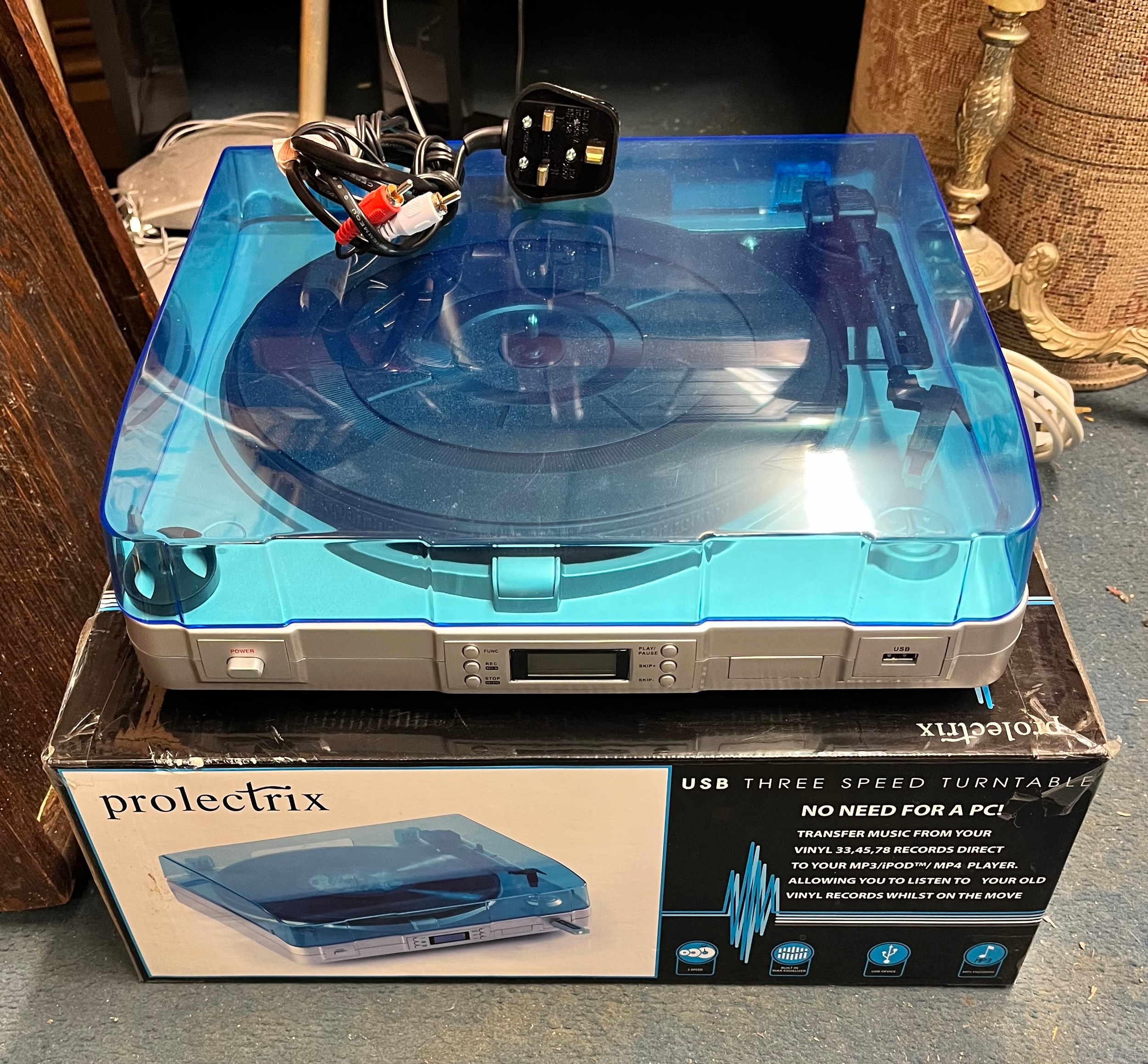 PROLECTRIX USB THREE SPEED TURNTABLE