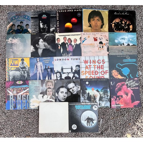 SELECTION OF VINYL LPS OF THE BEATLES AND RELATED BAND MEMBER LPS