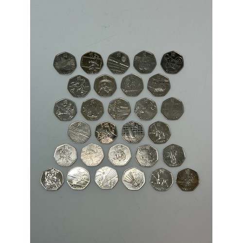 COMPLETE SET OF 2012 OLYMPIC 50P COIN COLLECTION