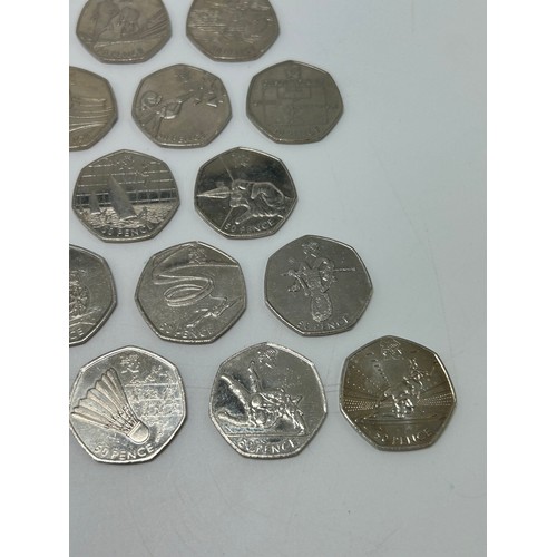 COMPLETE SET OF 2012 OLYMPIC 50P COIN COLLECTION