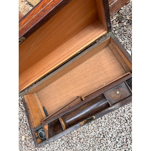 175 - VICTORIAN ROSEWOOD WRITING BOX