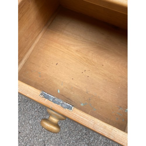 107 - VICTORIAN PINE TWO OVER TWO DRAWER CHEST