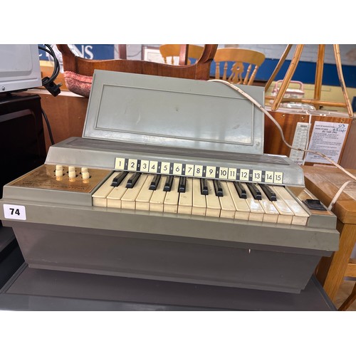 74 - VINTAGE CHILDS ELECTRIC KEYBOARD