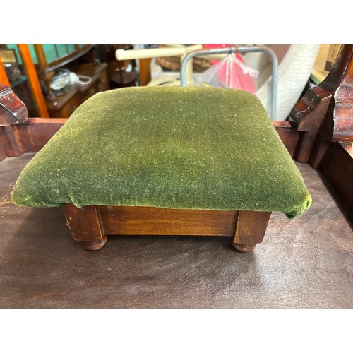 33 - DRESSING STOOL AND ONE SMALLER STOOL