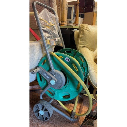 205 - HOZELOCK GARDEN REEL WITH SPRAY GUN ATTACHMENTS