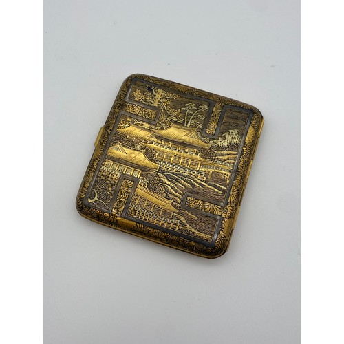 JAPANESE K24 GOLD DRAGON DECORATED CIGARETTE CASE