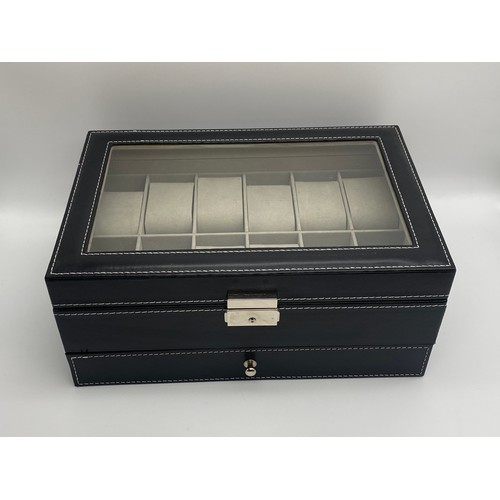 770 - WATCH DISPLAY PRESENTATION CASE WITH DRAWER