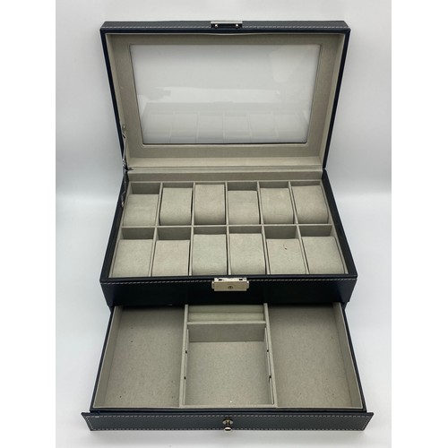 770 - WATCH DISPLAY PRESENTATION CASE WITH DRAWER