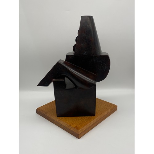 532 - NADIN SENFT (1932-2024) LIMITED EDITION 1/6 BRONZE SCULPTURE 'TIERED FIGURE' AND ADDITIONAL PLASTER ...