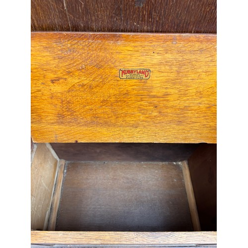 23 - OAK BOX HALL STICK AND COAT STAND (BACK LEGS A/F)