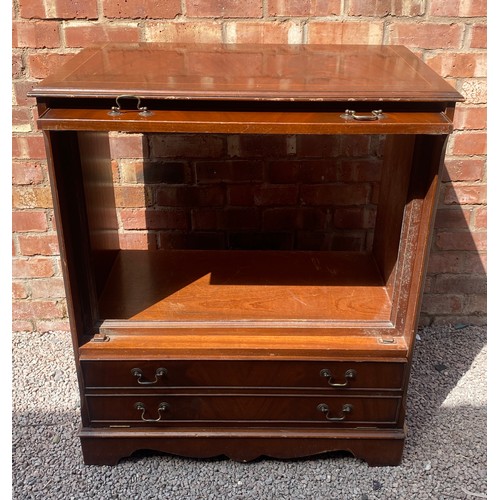 13 - MAHOGANY TV CABINET