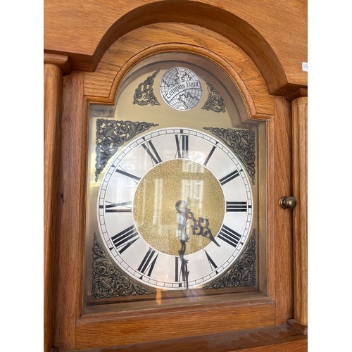 32 - TEMPUS FUGIT TRIPLE WEIGHT LONG CASE CLOCK