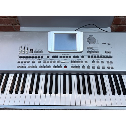 477 - KORG PA 588 PROFESSIONAL ARRANGER ELECTRIC KEYBOARD WITH PAPER WORK AND FOOT PEDAL