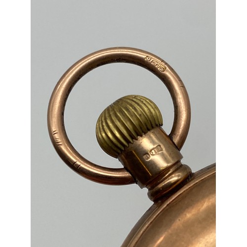 645 - 9CT GOLD CASED THOMAS RUSSELL AND SON POCKET WATCH 91G OVERALL.