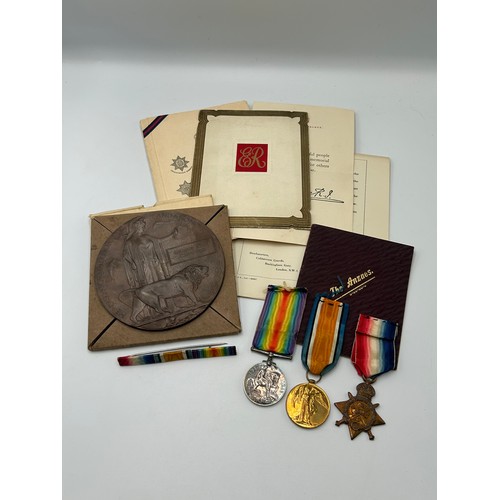 671 - ST. PAULS CATHEDRAL MEMORIAL SERVICE BOOKLET, BUCKINGHAM PALACE ACKNOWLEDGEMENT LETTER, DEATH PLAQUE... 