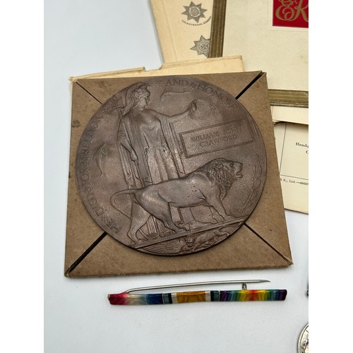 671 - ST. PAULS CATHEDRAL MEMORIAL SERVICE BOOKLET, BUCKINGHAM PALACE ACKNOWLEDGEMENT LETTER, DEATH PLAQUE... 