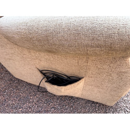25 - OATMEAL ELECTRIC RECLINING CHAIR