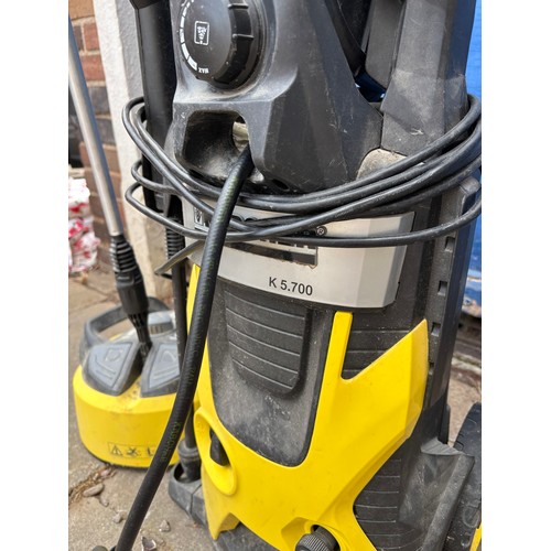 57 - KARCHER PRESSURE WASHER WITH ATTACHMENTS