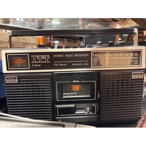 30 - PANASONIC CD RADIO AND AN ITT 3-BAND STEREO RADIO RECORDER