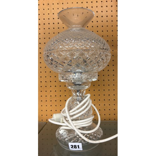 WATERFORD CRYSTAL HOBNAIL MUSHROOM TABLE LAMP
