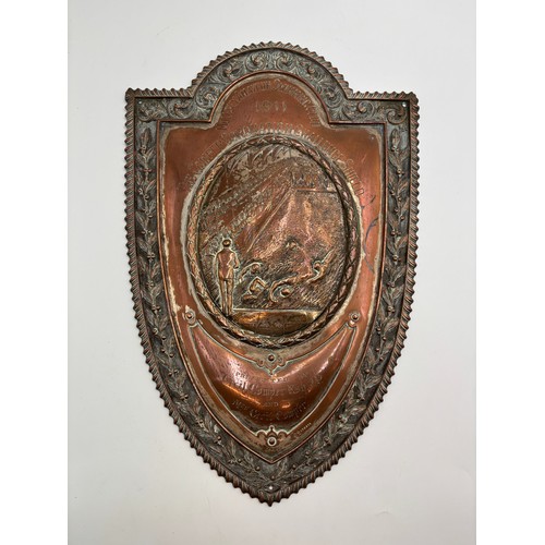 THE COWPER CORONATION CHALLENGE COPPER SHIELD 1911