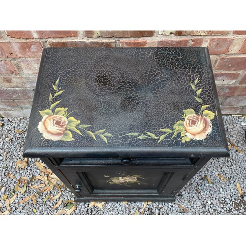 30 - PAINTED CRACKELUER CUPBOARD