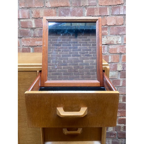 56 - G-PLAN LIGHT WOOD COMBINATION WARDROBE