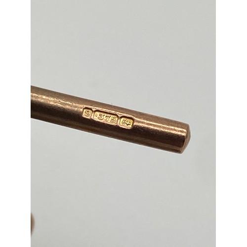 648 - 9CT ROSE GOLD ALBERT CHAIN WITH T BAR, SNAP SWIVEL FASTENER AND LARGE SHIELD FOB 75.2G APPROX